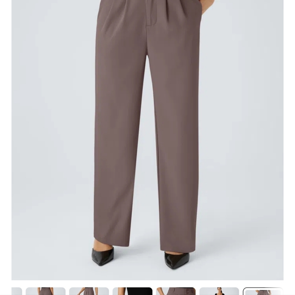 Halara Flex™ High Waisted Zipper Pocket Shirred Straight Leg Work Pants